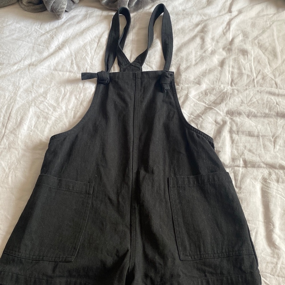 Black Cotton Overalls